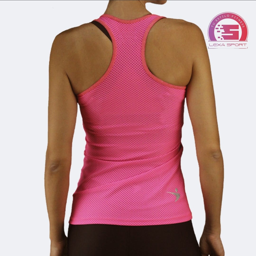 BLUSA TANK ROSA JASPE