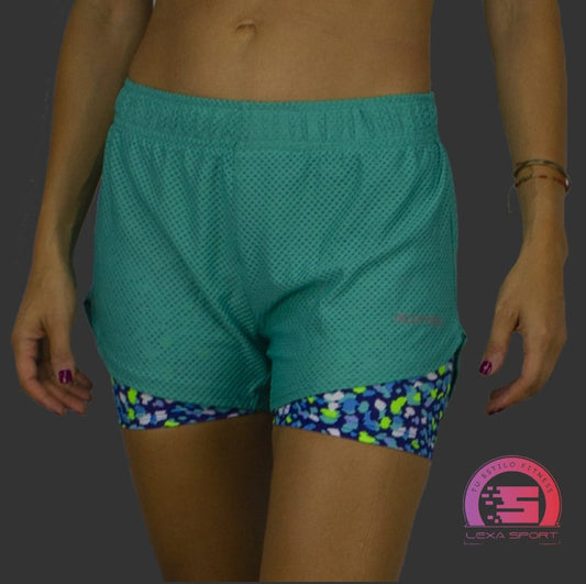 SHORT FIT CON LICRA VERDE