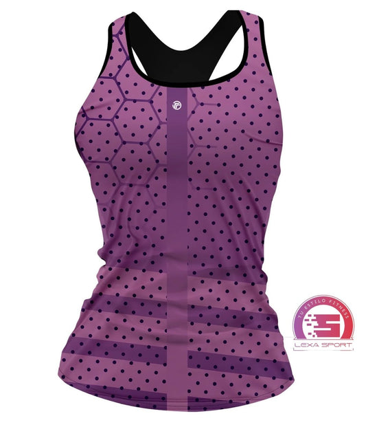 BLUSA SIN MANGAS MORADO/PUNTOS